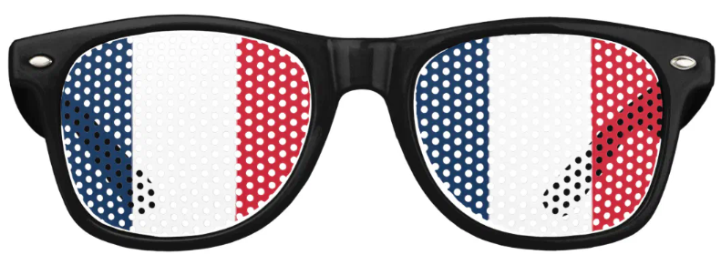 France Flag Glasses